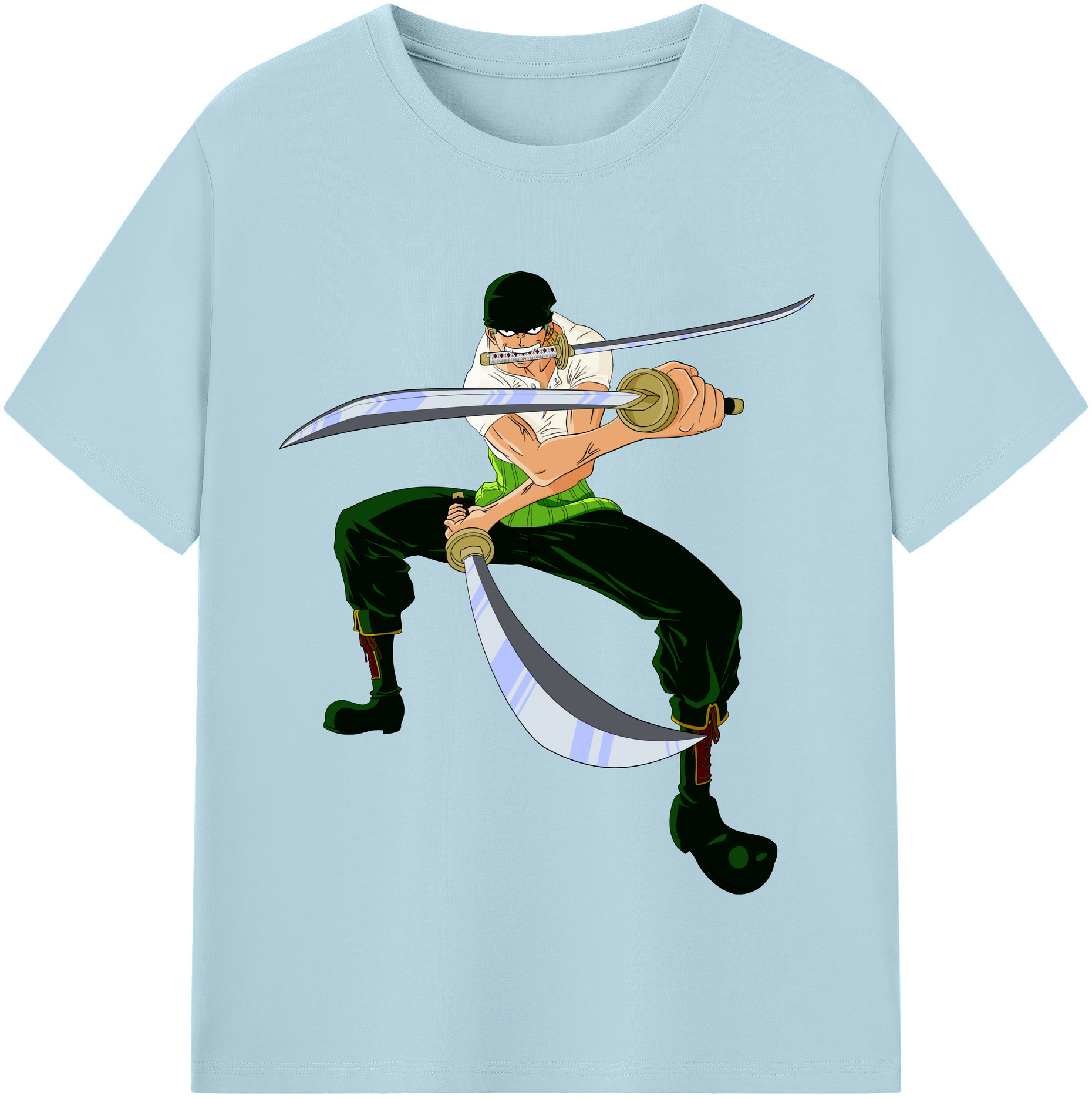 ワンピース ロロノア・ゾロ ONE PIECE Roronoa Zoro 綿100％半袖Tシャツ（フロントプリント）